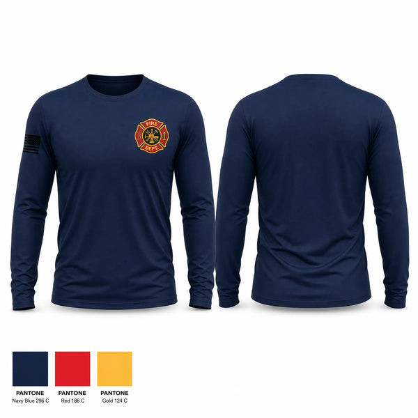 Long Sleeve Performance Shirt, Sheffield Village, Fire Department, Teamtime, Team time, sublimation, custom sports apparel, team uniforms, spirit wear, spiritwear, sports uniforms, custom shirts, team store, custom team store, fundraiser sports, apparel fundraiser
