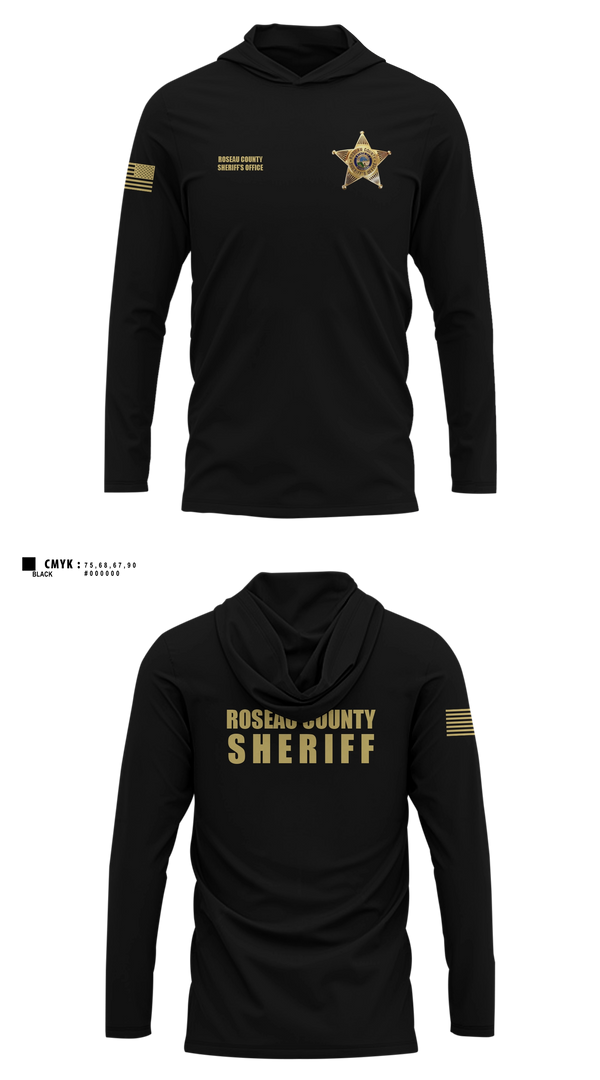 Long Sleeve hooded sunshirt, Roseau County Sheriff’s Office, Police, Teamtime, Team time, sublimation, custom sports apparel, team uniforms, spirit wear, spiritwear, sports uniforms, custom shirts, team store, custom team store, fundraiser sports, apparel fundraiser