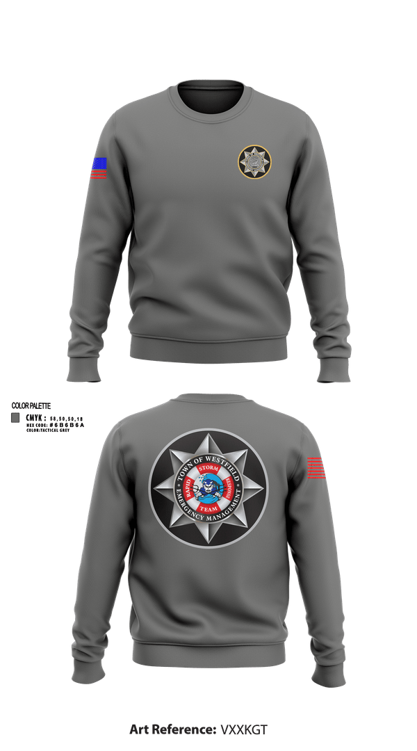 Crew Neck Sweatshirt, WESTFIELD POLICE OEM, Police, Teamtime, Team time, sublimation, custom sports apparel, team uniforms, spirit wear, spiritwear, sports uniforms, custom shirts, team store, custom team store, fundraiser sports, apparel fundraiser