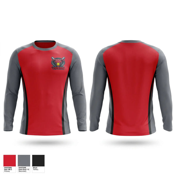 Long Sleeve Performance Shirt, Vipers, Softball, Teamtime, Team time, sublimation, custom sports apparel, team uniforms, spirit wear, spiritwear, sports uniforms, custom shirts, team store, custom team store, fundraiser sports, apparel fundraiser