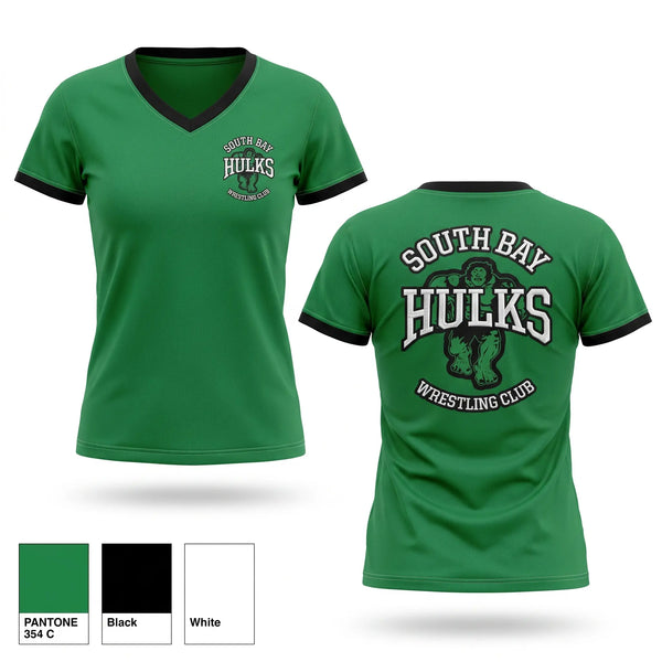 Womens Short Sleeve Vneck Shirt, South bay Hulks, Wrestling, Teamtime, Team time, sublimation, custom sports apparel, team uniforms, spirit wear, spiritwear, sports uniforms, custom shirts, team store, custom team store, fundraiser sports, apparel fundraiser