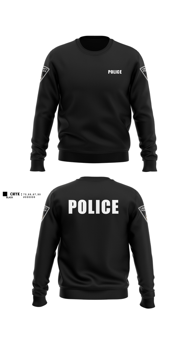 Crew Neck Sweatshirt, LPD, Police, Teamtime, Team time, sublimation, custom sports apparel, team uniforms, spirit wear, spiritwear, sports uniforms, custom shirts, team store, custom team store, fundraiser sports, apparel fundraiser