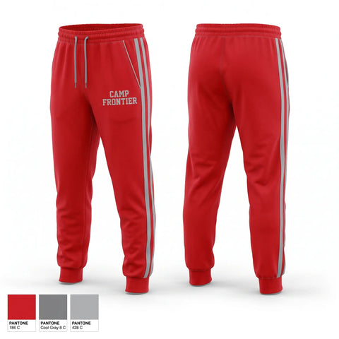 Sweatpants, Camp Frontier, Swimming, Teamtime, Team time, sublimation, custom sports apparel, team uniforms, spirit wear, spiritwear, sports uniforms, custom shirts, team store, custom team store, fundraiser sports, apparel fundraiser