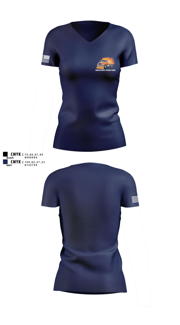 Womens Short Sleeve Vneck Shirt, South Puget strike team, , Teamtime, Team time, sublimation, custom sports apparel, team uniforms, spirit wear, spiritwear, sports uniforms, custom shirts, team store, custom team store, fundraiser sports, apparel fundraiser