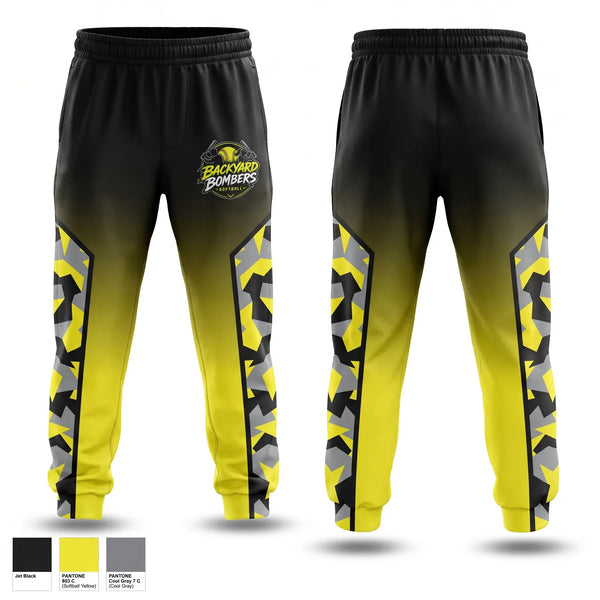 Sweatpants, Backyard Bombers, Softball, Teamtime, Team time, sublimation, custom sports apparel, team uniforms, spirit wear, spiritwear, sports uniforms, custom shirts, team store, custom team store, fundraiser sports, apparel fundraiser