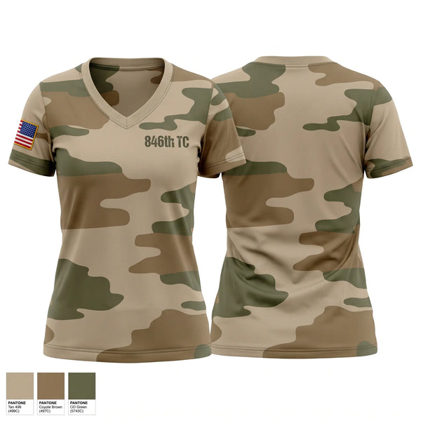 Womens Short Sleeve Vneck Shirt, 846th TC, Army, Teamtime, Team time, sublimation, custom sports apparel, team uniforms, spirit wear, spiritwear, sports uniforms, custom shirts, team store, custom team store, fundraiser sports, apparel fundraiser