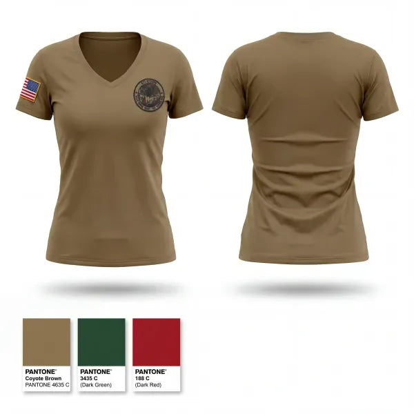 Womens Short Sleeve Vneck Shirt, 673 SFS, Air Force, Teamtime, Team time, sublimation, custom sports apparel, team uniforms, spirit wear, spiritwear, sports uniforms, custom shirts, team store, custom team store, fundraiser sports, apparel fundraiser