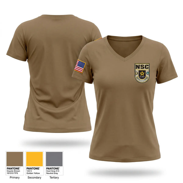 Womens Short Sleeve Vneck Shirt, National Simulation Center, Army, Teamtime, Team time, sublimation, custom sports apparel, team uniforms, spirit wear, spiritwear, sports uniforms, custom shirts, team store, custom team store, fundraiser sports, apparel fundraiser