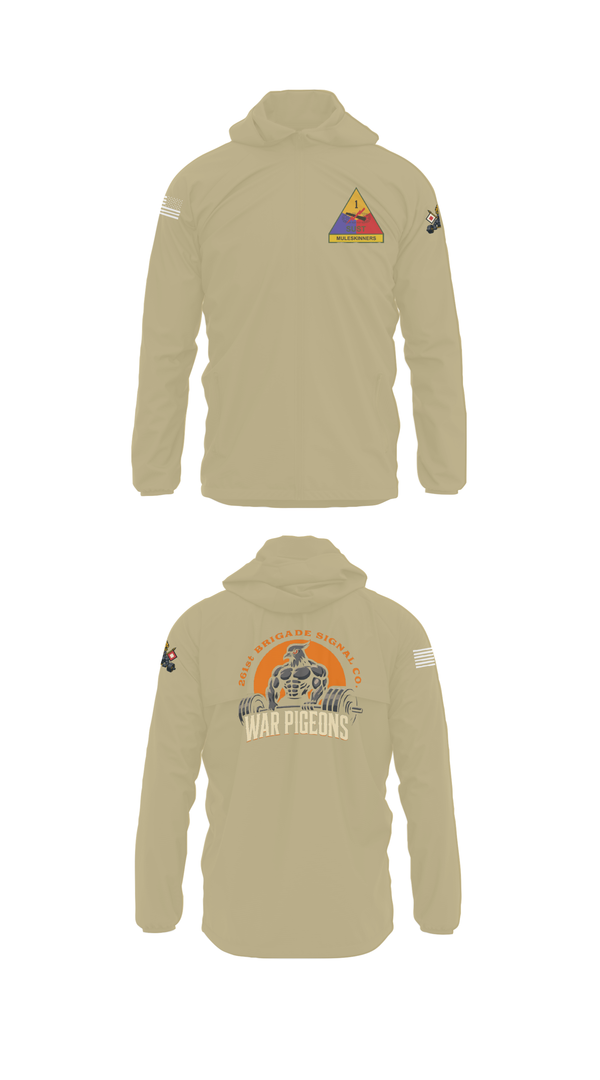 Windbreaker, 261st War Pigeons, Army, Teamtime, Team time, sublimation, custom sports apparel, team uniforms, spirit wear, spiritwear, sports uniforms, custom shirts, team store, custom team store, fundraiser sports, apparel fundraiser