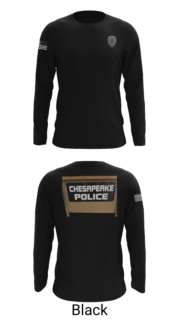 Long Sleeve Performance Shirt, Chesapeake Police, Police, Teamtime, Team time, sublimation, custom sports apparel, team uniforms, spirit wear, spiritwear, sports uniforms, custom shirts, team store, custom team store, fundraiser sports, apparel fundraiser