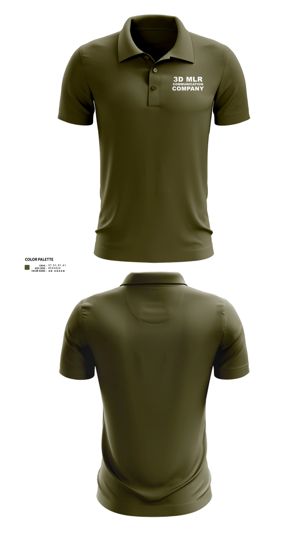 Short Sleeve Performance Polo, 3d MLR, Communication Company, Marines, Teamtime, Team time, sublimation, custom sports apparel, team uniforms, spirit wear, spiritwear, sports uniforms, custom shirts, team store, custom team store, fundraiser sports, apparel fundraiser