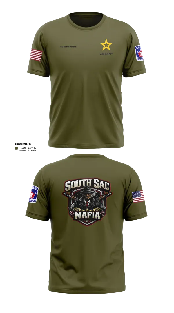 Short Sleeve Performance Shirt, SAC SOUTH, Army, Teamtime, Team time, sublimation, custom sports apparel, team uniforms, spirit wear, spiritwear, sports uniforms, custom shirts, team store, custom team store, fundraiser sports, apparel fundraiser