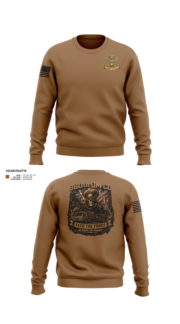 Crew Neck Sweatshirt, 880th QM CO, Army, Teamtime, Team time, sublimation, custom sports apparel, team uniforms, spirit wear, spiritwear, sports uniforms, custom shirts, team store, custom team store, fundraiser sports, apparel fundraiser