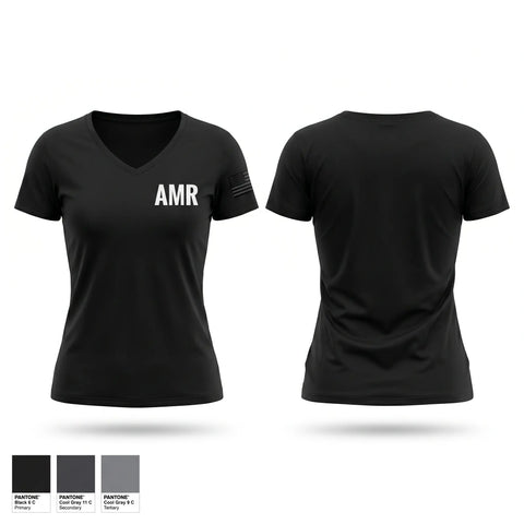 Womens Short Sleeve Vneck Shirt, AMR, EMS/EMT, Teamtime, Team time, sublimation, custom sports apparel, team uniforms, spirit wear, spiritwear, sports uniforms, custom shirts, team store, custom team store, fundraiser sports, apparel fundraiser