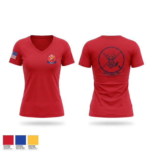 Womens Short Sleeve Vneck Shirt, VAQ-129, Navy, Teamtime, Team time, sublimation, custom sports apparel, team uniforms, spirit wear, spiritwear, sports uniforms, custom shirts, team store, custom team store, fundraiser sports, apparel fundraiser