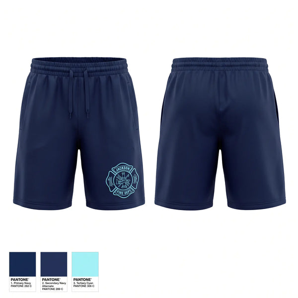 Athletic Shorts With Pockets, Jackson Fire Department, Fire Department, Teamtime, Team time, sublimation, custom sports apparel, team uniforms, spirit wear, spiritwear, sports uniforms, custom shirts, team store, custom team store, fundraiser sports, apparel fundraiser