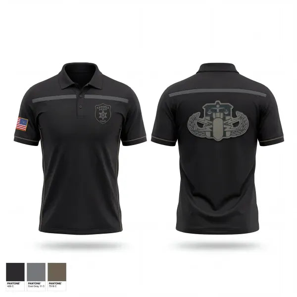 Short Sleeve Performance Polo, Kanawha Sheriff Bomb Squad, Police, Teamtime, Team time, sublimation, custom sports apparel, team uniforms, spirit wear, spiritwear, sports uniforms, custom shirts, team store, custom team store, fundraiser sports, apparel fundraiser