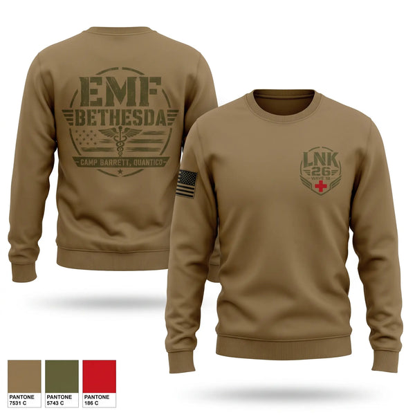 Crew Neck Sweatshirt, EMF BETHESDA, Navy, Teamtime, Team time, sublimation, custom sports apparel, team uniforms, spirit wear, spiritwear, sports uniforms, custom shirts, team store, custom team store, fundraiser sports, apparel fundraiser
