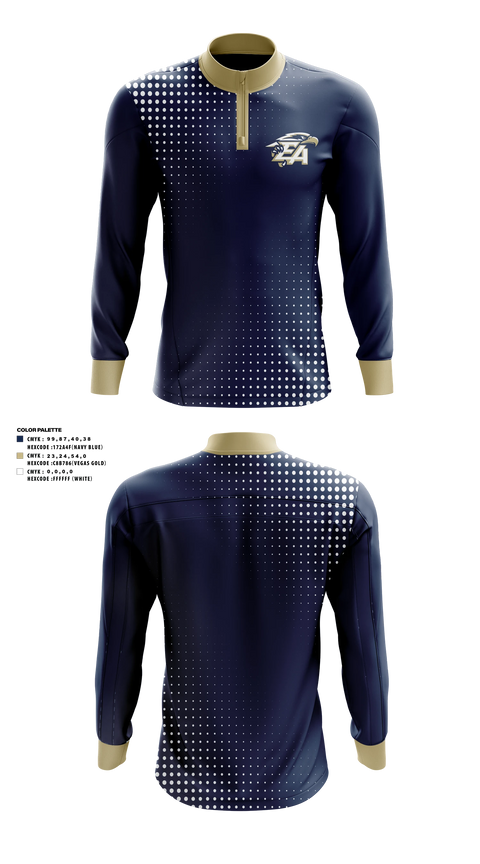 Quarter Zip Jacket, Everett Alvarez Eagles, Women's Basketball, Teamtime, Team time, sublimation, custom sports apparel, team uniforms, spirit wear, spiritwear, sports uniforms, custom shirts, team store, custom team store, fundraiser sports, apparel fundraiser