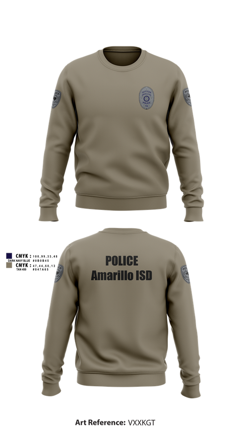 Crew Neck Sweatshirt, Amarillo ISD Police, Police, Teamtime, Team time, sublimation, custom sports apparel, team uniforms, spirit wear, spiritwear, sports uniforms, custom shirts, team store, custom team store, fundraiser sports, apparel fundraiser
