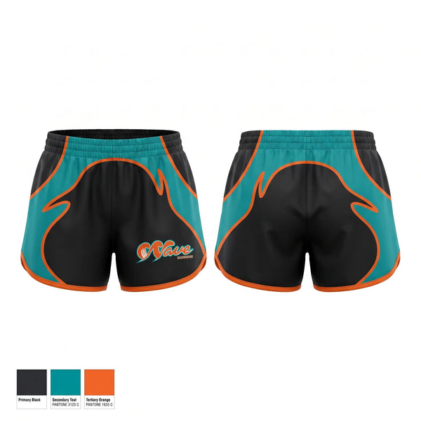 Womens Shorts, WAVE, Softball, Teamtime, Team time, sublimation, custom sports apparel, team uniforms, spirit wear, spiritwear, sports uniforms, custom shirts, team store, custom team store, fundraiser sports, apparel fundraiser