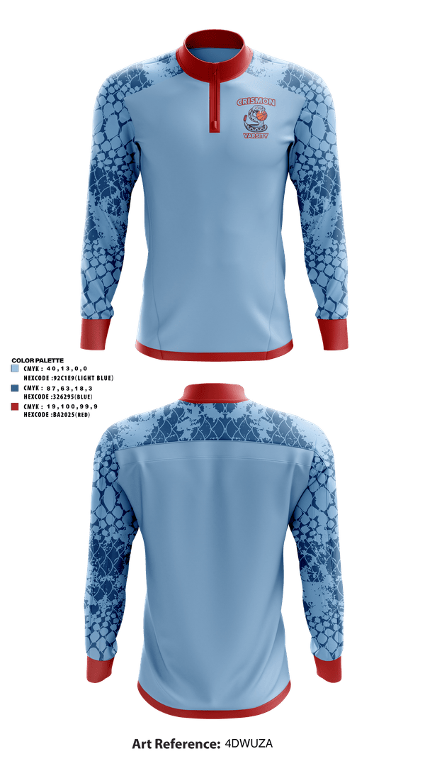Quarter Zip Jacket, Crismon Rattlers, Women's Basketball, Teamtime, Team time, sublimation, custom sports apparel, team uniforms, spirit wear, spiritwear, sports uniforms, custom shirts, team store, custom team store, fundraiser sports, apparel fundraiser