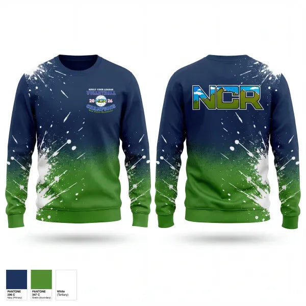 Crew Neck Sweatshirt, NCR, Women's Volleyball, Teamtime, Team time, sublimation, custom sports apparel, team uniforms, spirit wear, spiritwear, sports uniforms, custom shirts, team store, custom team store, fundraiser sports, apparel fundraiser
