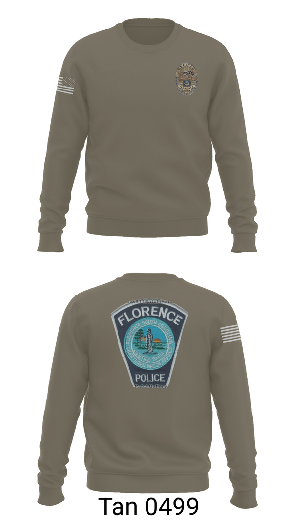 Crew Neck Sweatshirt, Florence Police Department, Police, Teamtime, Team time, sublimation, custom sports apparel, team uniforms, spirit wear, spiritwear, sports uniforms, custom shirts, team store, custom team store, fundraiser sports, apparel fundraiser