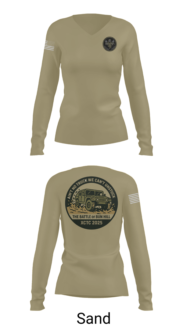Womens Long Sleeve Vneck Shirt, A 1/111 Field Artillery, , Teamtime, Team time, sublimation, custom sports apparel, team uniforms, spirit wear, spiritwear, sports uniforms, custom shirts, team store, custom team store, fundraiser sports, apparel fundraiser