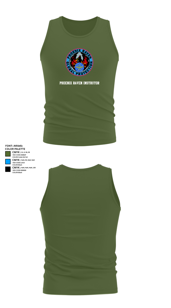 Tank Top, Phoenix Raven Instrutor, , Teamtime, Team time, sublimation, custom sports apparel, team uniforms, spirit wear, spiritwear, sports uniforms, custom shirts, team store, custom team store, fundraiser sports, apparel fundraiser