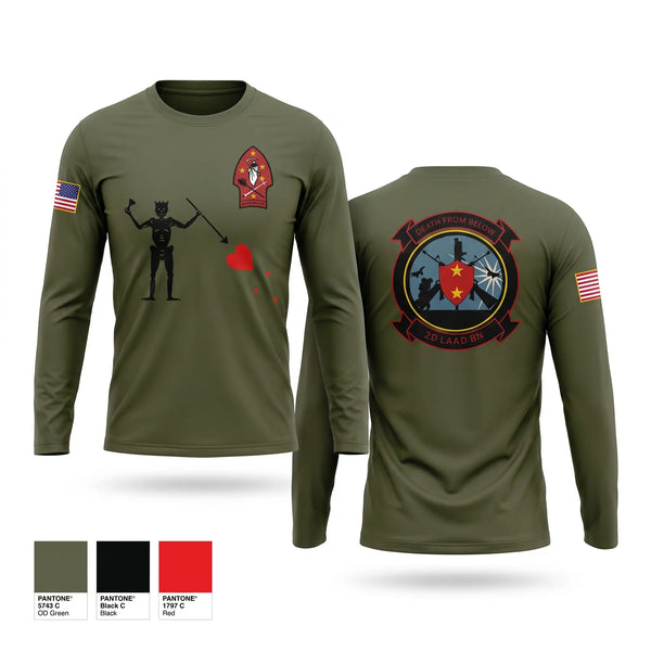 Long Sleeve Performance Shirt, Bravo Battery 2D LAAD, Marines, Teamtime, Team time, sublimation, custom sports apparel, team uniforms, spirit wear, spiritwear, sports uniforms, custom shirts, team store, custom team store, fundraiser sports, apparel fundraiser
