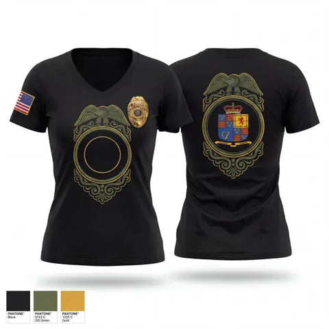 Womens Short Sleeve Vneck Shirt, PG County Department of Corrections, Police, Teamtime, Team time, sublimation, custom sports apparel, team uniforms, spirit wear, spiritwear, sports uniforms, custom shirts, team store, custom team store, fundraiser sports, apparel fundraiser