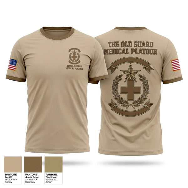 Old School Cotton Feel Shirt, The old guard medical platoon, Army, Teamtime, Team time, sublimation, custom sports apparel, team uniforms, spirit wear, spiritwear, sports uniforms, custom shirts, team store, custom team store, fundraiser sports, apparel fundraiser