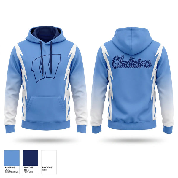 Hoodie, Widefield Gladiators, Men's Basketball, Teamtime, Team time, sublimation, custom sports apparel, team uniforms, spirit wear, spiritwear, sports uniforms, custom shirts, team store, custom team store, fundraiser sports, apparel fundraiser