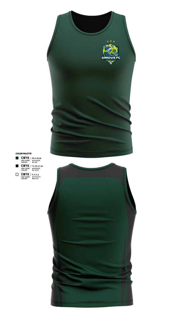 Tank Top, ARROWS FC, Men's Soccer, Teamtime, Team time, sublimation, custom sports apparel, team uniforms, spirit wear, spiritwear, sports uniforms, custom shirts, team store, custom team store, fundraiser sports, apparel fundraiser