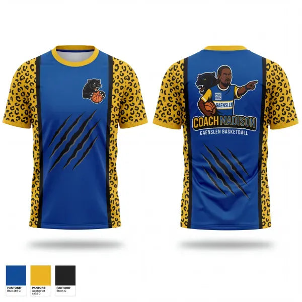 Old School Cotton Feel Shirt, Panthers, Men's Basketball, Teamtime, Team time, sublimation, custom sports apparel, team uniforms, spirit wear, spiritwear, sports uniforms, custom shirts, team store, custom team store, fundraiser sports, apparel fundraiser