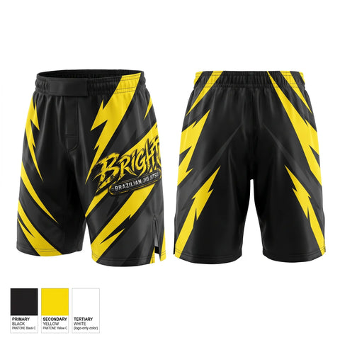 Fight Shorts, Bright Brazilian Jiu Jitsu, , Teamtime, Team time, sublimation, custom sports apparel, team uniforms, spirit wear, spiritwear, sports uniforms, custom shirts, team store, custom team store, fundraiser sports, apparel fundraiser