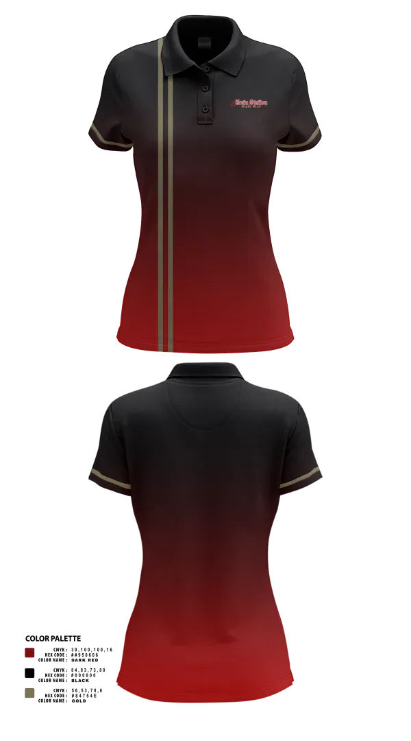 Womens Short Sleeve Performance Polo, Train Station Fight Club, Spirit Store, Teamtime, Team time, sublimation, custom sports apparel, team uniforms, spirit wear, spiritwear, sports uniforms, custom shirts, team store, custom team store, fundraiser sports, apparel fundraiser