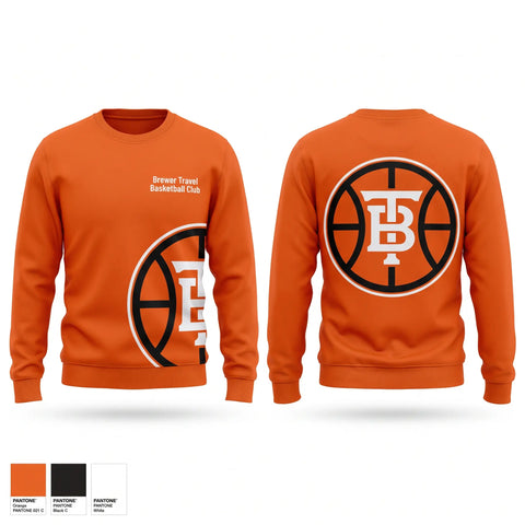 Crew Neck Sweatshirt, Brewer Travel Basketball Club, Men's Basketball, Teamtime, Team time, sublimation, custom sports apparel, team uniforms, spirit wear, spiritwear, sports uniforms, custom shirts, team store, custom team store, fundraiser sports, apparel fundraiser