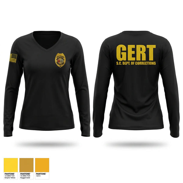 Womens Long Sleeve Vneck Shirt, LCI CERT, Police, Teamtime, Team time, sublimation, custom sports apparel, team uniforms, spirit wear, spiritwear, sports uniforms, custom shirts, team store, custom team store, fundraiser sports, apparel fundraiser