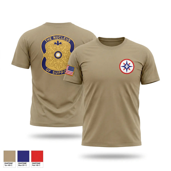 Old School Cotton Feel Shirt, 395th CSSB, Army, Teamtime, Team time, sublimation, custom sports apparel, team uniforms, spirit wear, spiritwear, sports uniforms, custom shirts, team store, custom team store, fundraiser sports, apparel fundraiser