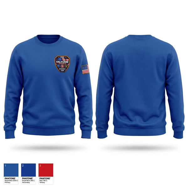 Crew Neck Sweatshirt, Public Radio Service Emergency Monitoring, Fire Department, Teamtime, Team time, sublimation, custom sports apparel, team uniforms, spirit wear, spiritwear, sports uniforms, custom shirts, team store, custom team store, fundraiser sports, apparel fundraiser