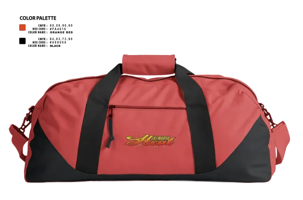Duffle Bag, Delmarva Heat, Softball, Teamtime, Team time, sublimation, custom sports apparel, team uniforms, spirit wear, spiritwear, sports uniforms, custom shirts, team store, custom team store, fundraiser sports, apparel fundraiser