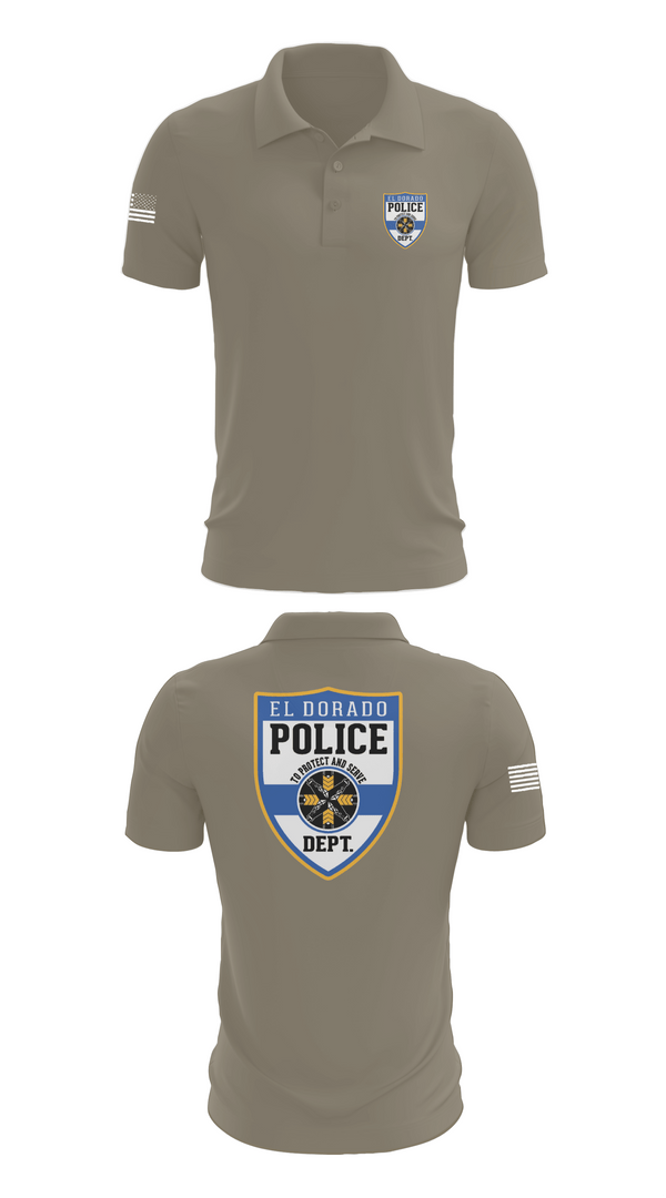 Short Sleeve Performance Polo, El dorado Police Department, Police, Teamtime, Team time, sublimation, custom sports apparel, team uniforms, spirit wear, spiritwear, sports uniforms, custom shirts, team store, custom team store, fundraiser sports, apparel fundraiser