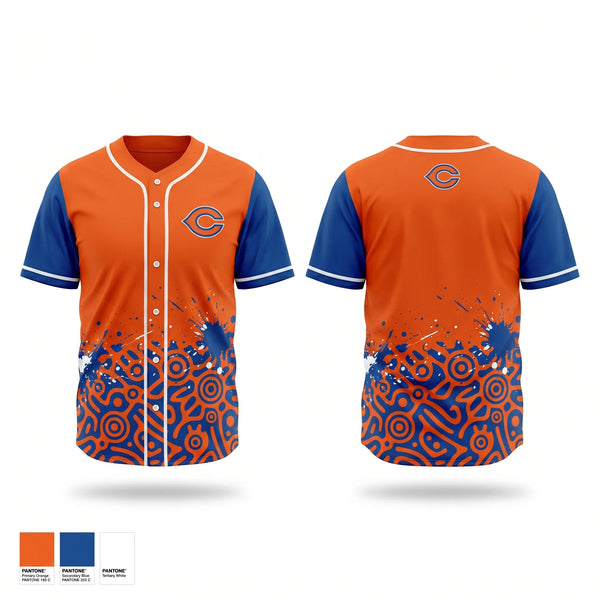 Full Button Baseball Jersey, The Mitten State Trash Pandas, Baseball, Teamtime, Team time, sublimation, custom sports apparel, team uniforms, spirit wear, spiritwear, sports uniforms, custom shirts, team store, custom team store, fundraiser sports, apparel fundraiser