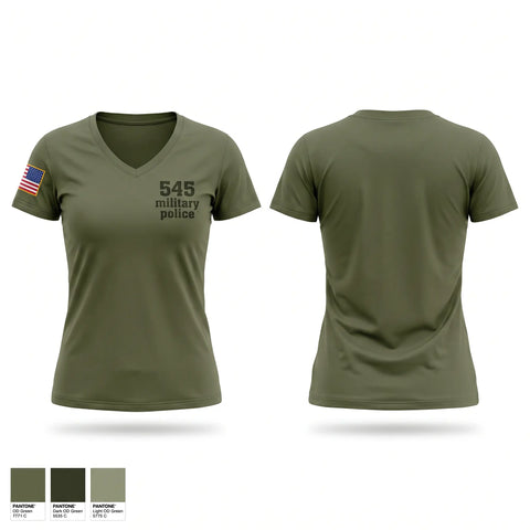Womens Short Sleeve Vneck Shirt, 545 military police, Army, Teamtime, Team time, sublimation, custom sports apparel, team uniforms, spirit wear, spiritwear, sports uniforms, custom shirts, team store, custom team store, fundraiser sports, apparel fundraiser