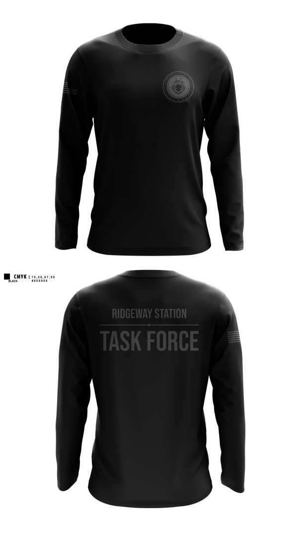 Long Sleeve Performance Shirt, Ridgeway Station Task Force, Police, Teamtime, Team time, sublimation, custom sports apparel, team uniforms, spirit wear, spiritwear, sports uniforms, custom shirts, team store, custom team store, fundraiser sports, apparel fundraiser