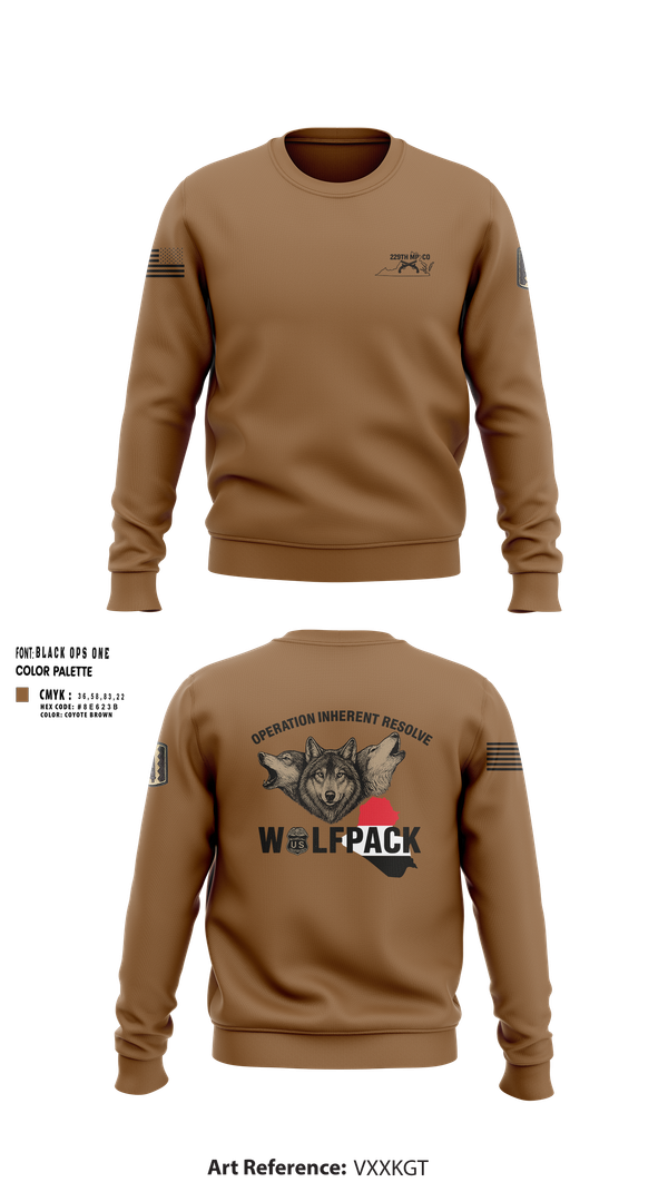 Crew Neck Sweatshirt, 229TH MP CO, , Teamtime, Team time, sublimation, custom sports apparel, team uniforms, spirit wear, spiritwear, sports uniforms, custom shirts, team store, custom team store, fundraiser sports, apparel fundraiser