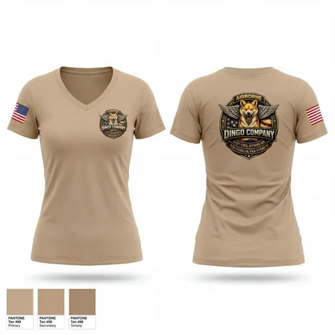 Womens Short Sleeve Vneck Shirt, 412th CA BN (A), Army, Teamtime, Team time, sublimation, custom sports apparel, team uniforms, spirit wear, spiritwear, sports uniforms, custom shirts, team store, custom team store, fundraiser sports, apparel fundraiser