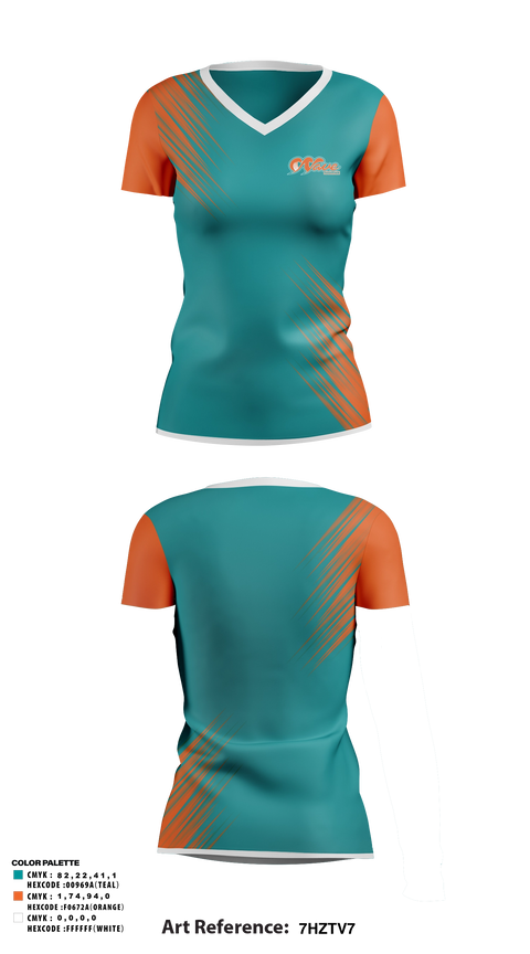 Womens Short Sleeve Vneck Shirt, Wave Fastpitch, Softball, Teamtime, Team time, sublimation, custom sports apparel, team uniforms, spirit wear, spiritwear, sports uniforms, custom shirts, team store, custom team store, fundraiser sports, apparel fundraiser